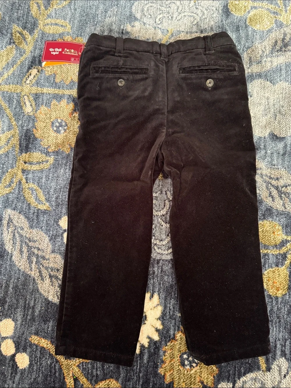 Gymboree Boys Black Velvet Pants